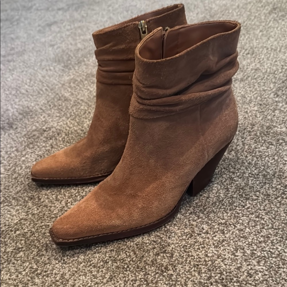 Brown Suede Ankle Boots